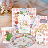 Alice in Wonderland 1st birthday Pink  Groot Cadeauzakje