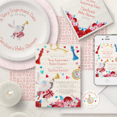 Alice Wonderland Verjaardagsdouche Ronde Sticker