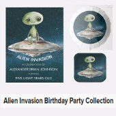 Alien Outer Space Happy Birthday Bunting Flags Vlaggetjes