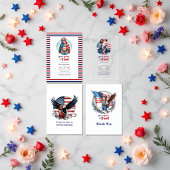 All American Boy Stars en Stripes Verjaardagsfeest Papieren Bordje