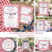 Rode Gingham All American Retouradres Etiket
