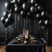 All Black Affair Verjaardagsfeest Modern Elegant Kaart