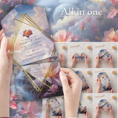 Mystieke bloemen van het bovennatuurlijke rijk kartonnen onderzetters