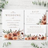 Alle Seizoenen Goddelijke Boho Bloemen Trouwdetail Informatiekaartje (Personaliseer de collectie van deze zelfstandige maker.)