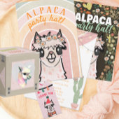 Boho Rainbow Alpaca Eten Vierkante Sticker