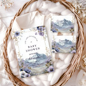 Alpine Bloom Serenity Baby Shower Kaart
