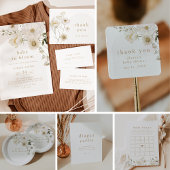 ALYSSA Uniek Wit Goud Minimalistisch Modern Eenvou Bedankkaart