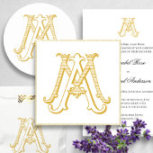 BEWERKBARE KLEUR MA Monogram AM Monogram Notecard Kaart