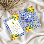 Amalfikust Italiaans Citrus Lemon Baby shower Ronde Button 5,7 Cm