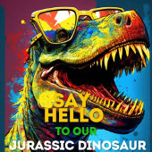 Dinosaur T Rex Oerwoud Modern Kinder Poster