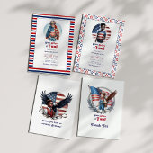 Patriottische USA Basketbal Ticket Verjaardagsfees Kaart