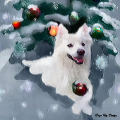 Amerikaanse Eskimo Dog Kerstmis Bad Handdoek
