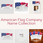 American Flag Company Naam Verzendlabels Etiket