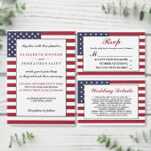 Amerikaanse vlag bruiloft geschenk register informatiekaartje (Personaliseer de collectie van deze zelfstandige maker.)