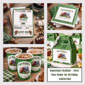 Amerikaans Football Eerste Jaar Down 1st Verjaarda Romper