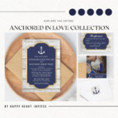 Verankerd in Nautical Rustic Anchor uit de liefde Save The Date