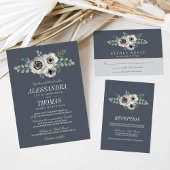 Anemone en Eucalyptus Floral Return Address Etiket