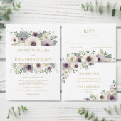 Blush Anemone Boeket bruiloft uitnodiging (Personaliseer de collectie van deze zelfstandige maker.)