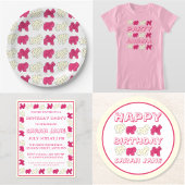 Roze kankerkoekjes en koekjes feesthoedjes