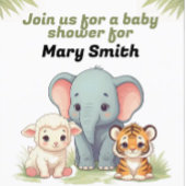 Sticker van dierlijk Baby shower