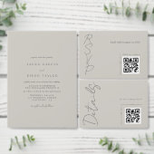 Pastel Grey Script Wedding Kaart (Personaliseer de collectie van deze zelfstandige maker.)