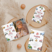 Elke leeftijd Waterverf tractor verjaardag Spandoek