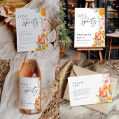 Aperol Spritz Waterverf Vrijgezellenfeest Sparkling Wijnetiket