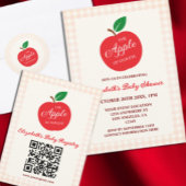 De appel van ons Eye Baby shower register Informatiekaartje