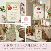 Appel van onze oog baby shower aangepaste Gingham Bedankdoosjes
