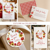 Apple van onze Eye Herfst Baby shower Display Show Informatiekaartje