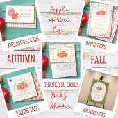 Baby shower Appel van Onze Oog Herfst Luier Raffle Informatiekaartje