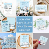 Apres Ski Winter Mountain Watercolor Bridal Shower Acryl Uitnodigingen