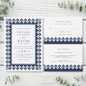 Arabesque Wedding Menu Kaart | Gray (Personaliseer de collectie van deze zelfstandige maker.)