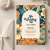 Budget Kleurrijke Moderne Groovy Retro 70s Bloemen Flyer