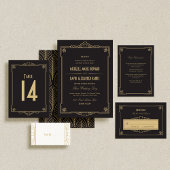 Art Deco stijl vrijgezellenfeest uitnodiging