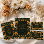 Art Deco Bruids Diamant Goud en Groen Kaart