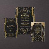 Elegant Art Deco Gatsby Wedding Paper Borden Papieren Bordje (Personaliseer de collectie van deze zelfstandige maker.)
