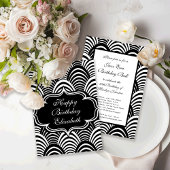 Modern Jazz Age Elegant Zwart-Wit jaren '20 Papieren Bordje