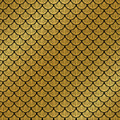 Art Deco Zeemeermin Schalen - Zwart & Goud Satijnen Lint