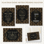 Glam Roaring 20's Great Gatsby Wedding 1920 Plaatskaartje