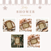 Art Nouveau Botanisch Baby shower Servet