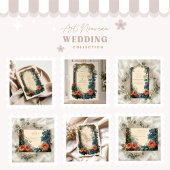 Art Nouveau Botanische bruiloft – Elegant Lijst Kaart