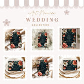 Art Nouveau Donkere Bloemen Kaart