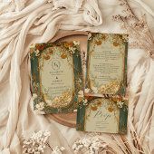 Art Nouveau Floral bruiloft Save The Date