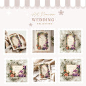 Art Nouveau Golden Arch Bloemen Huwelijk Kaart