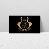 Art Nouveau Peacocks Monogram Logo Goud/Wit Visitekaartje