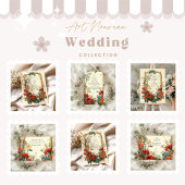 Art Nouveau Wildflower Lijst bruiloft Bedankkaart