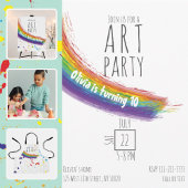 Kleur Art Party Verjaardag Kaart