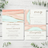 Abstract huwelijk tussen artistieke Waterverf lang Servet (Personaliseer de collectie van deze zelfstandige maker.)