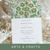 Elegant Botanical Wedding RSVP Card Kaart